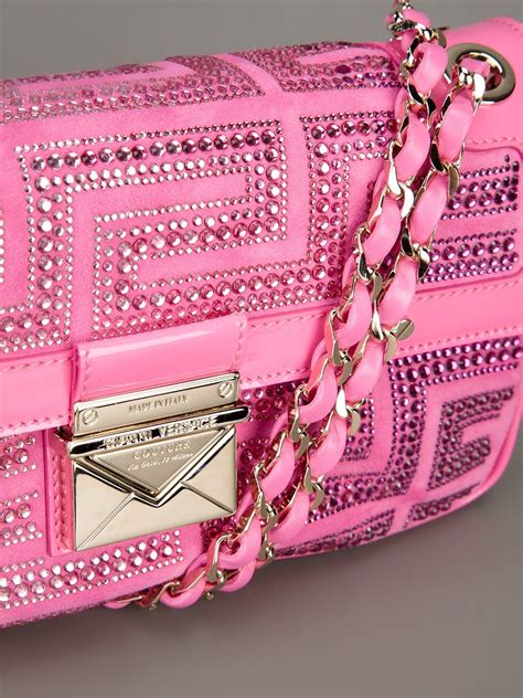 versace blue pink small handbag|Versace pink purse.